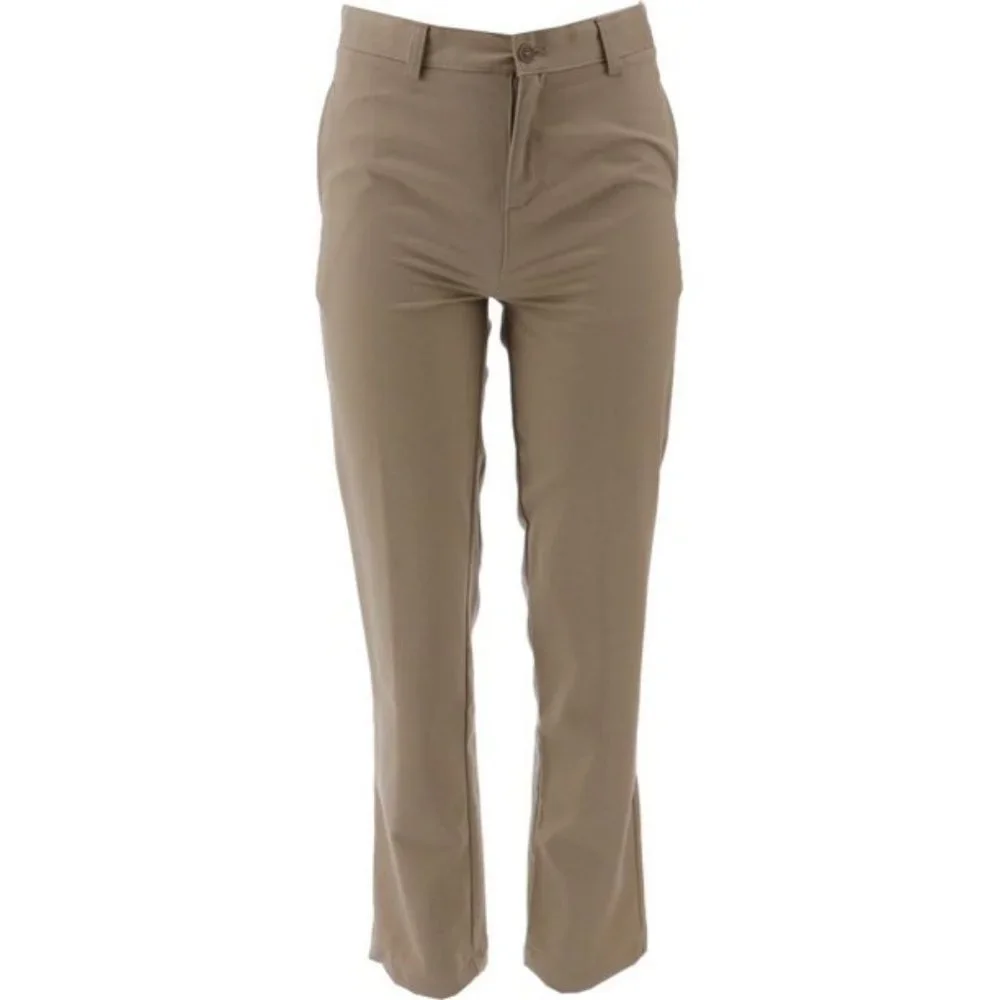 NWT LANDS' END BOY'S TAILORED STAIN RESISTANT CHINO PANTS KHAKI 16 UNHEMMED